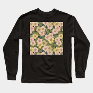 Strawberry Flowers (dark) Long Sleeve T-Shirt